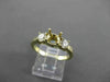ESTATE .40CT DIAMOND 14KT YELLOW GOLD 3 STONE SEMI MOUNT ENGAGEMENT RING #21111