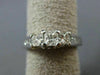 ESTATE 1.0CT DIAMOND 14K WHITE GOLD 3D PAST PRESENT FUTURE ENGAGEMENT RING 22133