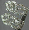 ESTATE LARGE 1.15CT DIAMOND 14K WHITE GOLD CLASSIC LEAF FILIGREE EARRINGS #26315