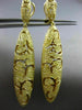 LARGE 3.16CT FANCY YELLOW DIAMOND 18KT YELLOW GOLD OPEN CANOE CLIP ON EARRINGS