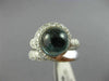 ESTATE WIDE 2.50CT DIAMOND & CABOCHON BLUE TOPAZ 18KT WHITE GOLD LOVE KNOT RING