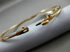 ESTATE .50CT DIAMOND 14KT ROSE GOLD 3D 2mm CLASSIC SHARE PRONG BANGLE BRACELET