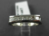 ESTATE .45CT PRINCESS DIAMOND 14KT WHITE GOLD FILIGREE ANNIVERSARY RING #10360