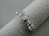 ESTATE .80CT EMERALD & ROUND DIAMOND 14KT WHITE GOLD 3D ANNIVERSARY RING #10907