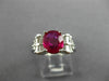 ESTATE 1.87CT DIAMOND & AAA RUBY 14KT WHITE GOLD ENGAGEMENT RING #26447