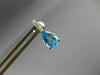 ESTATE 2.02CT DIAMOND & AAA BLUE TOPAZ 14K WHITE GOLD TEAR DROP HANGING EARRINGS