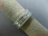 WIDE 1.36CT ROUND & BAGUETTE DIAMOND 18KT WHITE GOLD SEMI ETERNITY WEDDING RING