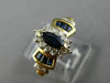 ESTATE .98CT DIAMOND & SAPPHIRE 14KT WHITE & YELLOW GOLD 3D HALO ENGAGEMENT RING