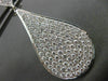 ESTATE LARGE 3.35CT DIAMOND 18KT WHITE GOLD 3D RAIN DROP FLOATING DROP EARRINGS