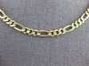 ESTATE 14KT YELLOW GOLD 3D SOLID 5MM ITALIAN FIGARO 18 INCH MENS NECKLACE #27459