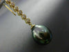 ESTATE LARGE .36CT DIAMOND 18KT YELLOW GOLD AAA TAHITIAN PEARL HANGING EARRINGS