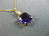 ESTATE 1.50CT AAA AMETHYST 14KT YELLOW GOLD 3D SOLITAIRE FLOATING PENDANT #26240