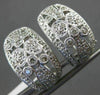 ESTATE LARGE 1.02CT DIAMOND 14KT WHITE GOLD HEART FILIGREE CLIP ON LOVE EARRINGS