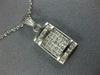 ESTATE .35CT DIAMOND 14KT WHITE GOLD 3D CLASSIC INVISIBLE PRINCESS PENDANT #585