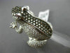 LARGE 5.8CT WHITE & FANCY COLOR DIAMOND & PINK SAPPHIRE 18K WHITE GOLD FROG RING