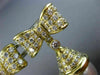 ESTATE LARGE 1.80CT DIAMOND & PEARL 18KT YELLOW GOLD BOW HANGING EARRINGS #26055