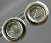 ESTATE .12CT DIAMOND 14KT WHITE GOLD 3D CLUSTER DANCING DIAMOND STUD EARRINGS