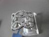 ESTATE WIDE 1.0CT DIAMOND 14KT WHITE GOLD ETOILE WAVE FUN COCKTAIL RING F/G VS