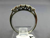 ESTATE .35CT DIAMOND 14K WHITE GOLD 5 STONE WEDDING ANNIVERSARY RING #14603