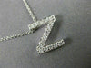 .32CT ROUND DIAMOND 14KT WHITE GOLD CLASSIC INITIAL FLOATING PENDANT #18296