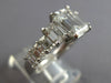 LARGE GIA CERTIFIED 4.52CT DIAMOND PLATINUM EMERALD CUT ENGAGEMENT RING #28304