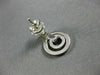 ESTATE .18CT  DIAMOND 14KT WHITE GOLD 3D ETOILE CIRCULAR HANGING EARRINGS #21309