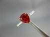 2.66CT DIAMOND & AAA ORANGE SAPPHIRE 18KT 2 TONE GOLD PEAR SHAPE ENGAGEMENT RING