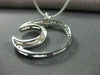 ESTATE .80CTW DIAMOND ROUND MOON 14KT WHITE GOLD PENDANT 28MM X 23MM #21919