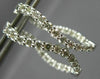 ESTATE 1.0CT DIAMOND 14K WHITE GOLD CLASSIC OVAL CURVED INSIDE OUT HOOP EARRINGS