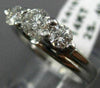 ESTATE .91CT DIAMOND 14KT WHITE GOLD 3D PAST PRESENT FUTURE TENSION RING #14161