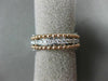 ESTATE .53CT DIAMOND 14KT WHITE & ROSE GOLD 3D MULTI ROW CRISS CROSS LOVE RING