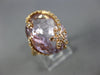 LARGE 8.36CT DIAMOND & AAA PINK AMETHYST 14KT ROSE GOLD 3D PALM TREE FLOWER RING