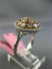 ESTATE WIDE 1.76CT WHITE & PINK ROUND DIAMOND 18KT 2 TONE GOLD ANNIVERSARY RING
