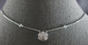 ESTATE .80CT DIAMOND 14KT WHITE GOLD 3D FLOWER BY THE YARD LOVE NECKLACE #27835