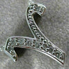 ESTATE .15CT DIAMOND 14KT WHITE GOLD "Y" INITIAL LOVE FLOATING PENDANT #22989