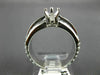 ANTIQUE .90CT DIAMOND 14KT WHITE GOLD FILIGREE SEMI MOUNT ENGAGEMENT RING #9872