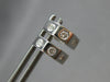 0.25CT DIAMOND 14K WHITE GOLD ROUND 3 STONE ETOILE HEXAGON HUGGIE EARRINGS #27865