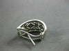 ANTIQUE LARGE .35CT DIAMOND 14KT WHITE GOLD FILIGREE CLIP ON EARRINGS #18194