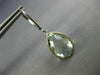 6.0CT AAA GREEN AMETHYST 14KT WHITE GOLD PEAR SHAPE LEVER BACK HANGING EARRINGS