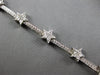 1.25CT DIAMOND 14KT WHITE GOLD 3D ROUND MULTI STAR BY THE YARD TENNIS BRACELET