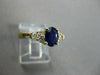 ESTATE WIDE 1.36CT DIAMOND & AAA SAPPHIRE 14KT YELLOW GOLD ENGAGEMENT RING #2450
