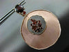 ESTATE LARGE 7.70CT AAA GARNET 14KT ROSE GOLD 3D MATTE CLIP ON HANGING EARRINGS
