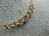 ESTATE LARGE .50CT DIAMOND 14KT ROSE GOLD 3D NINE STONE BAR HAPPY FACE NECKLACE