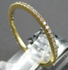 ESTATE .30CT DIAMOND 18K YELLOW GOLD 1MM ROUND ETERNITY WEDDING ANNIVERSARY RING