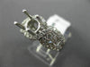 ESTATE 1.85CT ROUND & BAGUETTE DIAMOND 18K WHITE GOLD SEMI MOUNT ENGAGEMENT RING