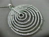 ESTATE MASSIVE 1.23CT DIAMOND 18KT WHITE GOLD ETOILE WOVEN MESH CIRCULAR PENDANT