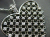ANTIQUE EXTRA LARGE 1..50CT DIAMOND 14KT WHITE GOLD FLOATING HEART PENDANT #844