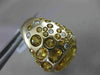 ESTATE LARGE 23.08CTW DIAMOND & AAA YELLOW TOPAZ 14KT YELLOW GOLD ETOILE RING