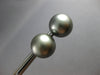 ESTATE LARGE AAA TAHITIAN PEARL 14KT WHITE GOLD 3D 13MM CLASSIC STUD EARRINGS