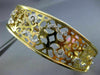 ESTATE WIDE .65CT DIAMOND 14K YELLOW GOLD 3D FILIGREE GRADUATING BANGLE BRACELET